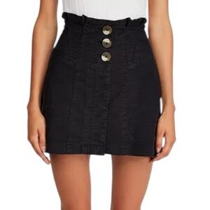 Free People NWT Women’s Every Minute‎ Every Hour Black Miniskirt  Sz 0